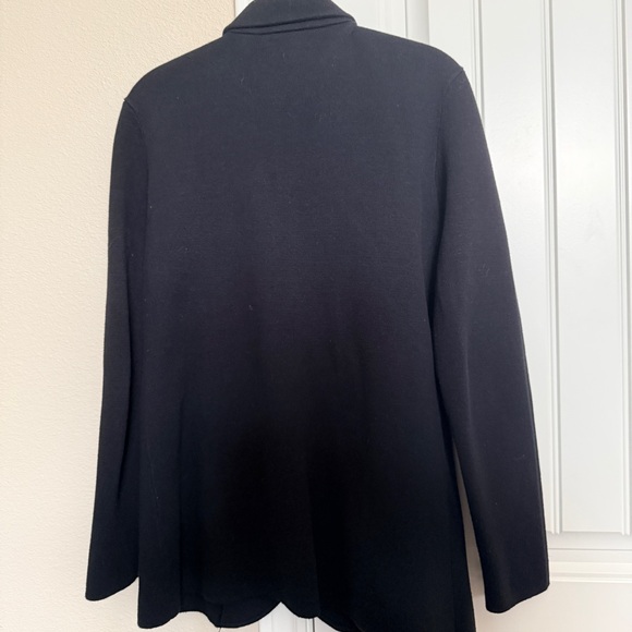 J. Crew Women's 100% Cotton Black Sweater Blazer Size M - Picture 6 of 7